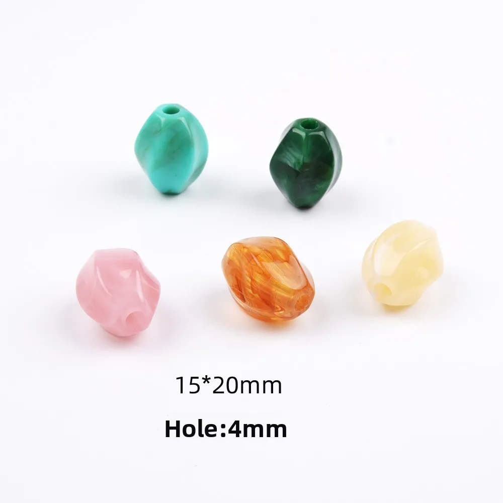 10 Pieces 15*20mm Dyeing Sensation Straight Hole Long Lantern Bead DIY Jewelry Making Necklace, Bracelet, Clothing Accessory
