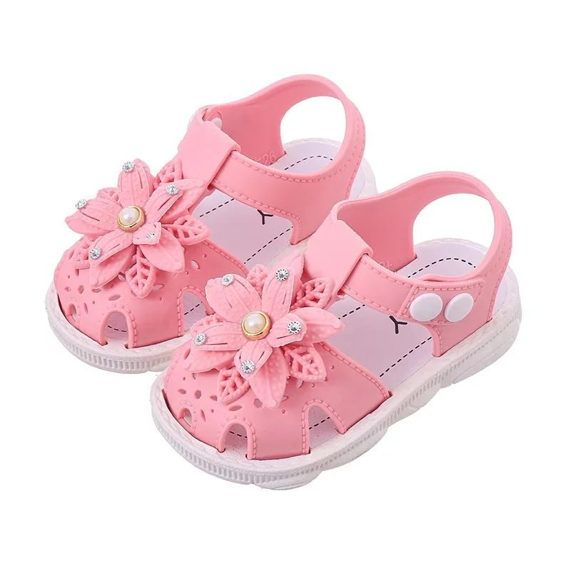 босоножки Children\'s Summer Sandals Baby Shoes Soft Sole Infant Walking Shoes Girl Princess Little Girl Sandal Kids Shoes صنادل