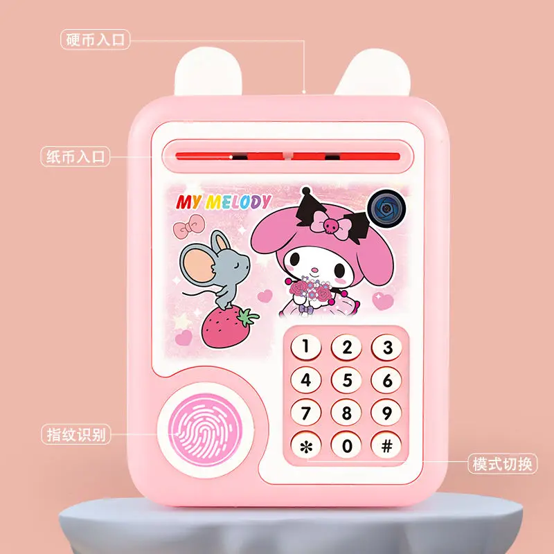 Banque d'alimentation pour enfants, Hello Kitty Sanurgente, Cinnamoroll Anime, Tirelire, Chargement USB, Kuromi, Sûr, Grande capacité, Jouets pour enfants, Bol