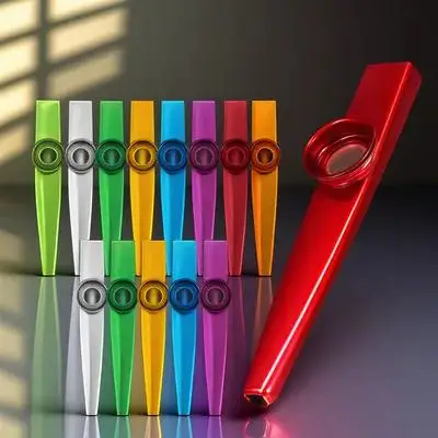 

12Pcs Metal Kazoo Instrument Set Durable Kazoos Bulk for Adults Beginner Musical Performance Practice Kazoos for Adults
