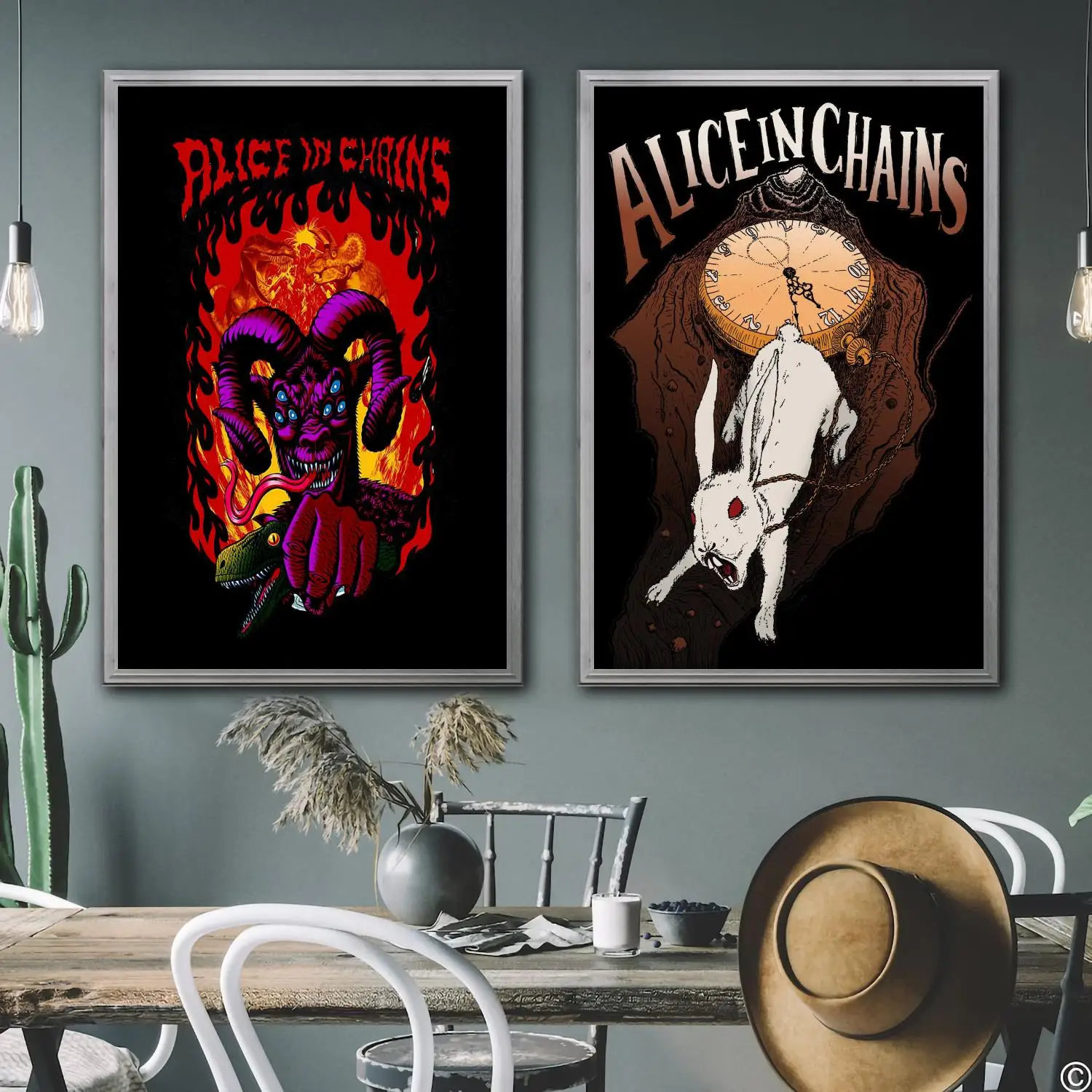 

alice in chains band Decorative Canvas Posters Room Bar Cafe Decor Gift Print Art Wall Paintings