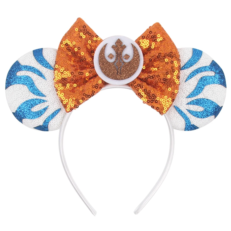 

Cool Star Series Disney Ears Headband Sequin Bow Hairband Girls Boys Festival Party Cosplay DIY Hair Accessories