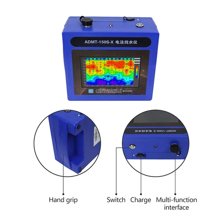 

Small screen cheap magnetotelluric fast underground water detector for well drilling or hydrological research