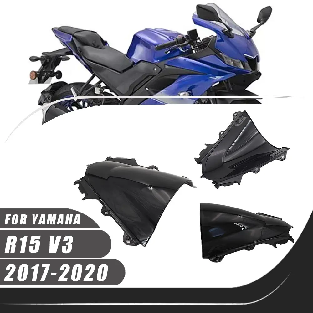 For Yamaha YZF R15 V3 2017-2020 2019 2018 Motorcycle ABS Windshield Windscreen Wind Deflectors