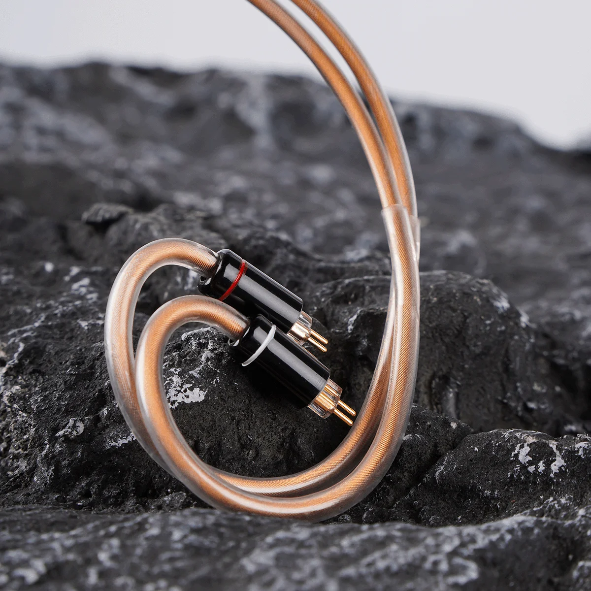 NiceHCK AACKing reemplazar Cable de auriculares chapado en oro 7N OCC + aleación de cobre y platino + Cable de enchufe OFC de 2 pines de cobre de alta conductividad 0,78