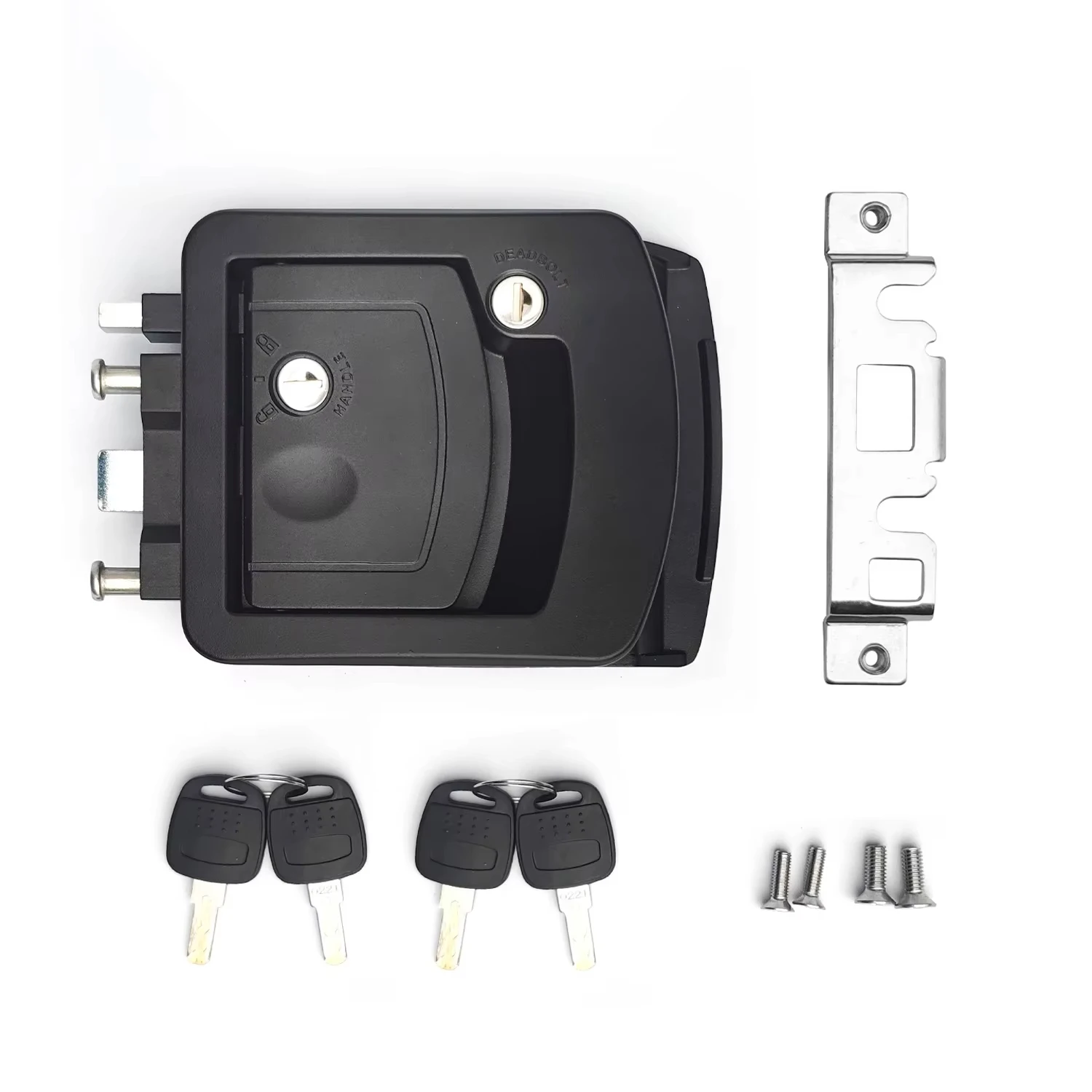 RV Camper Caravan Yacht Door Lock Class C Mechanical Paddle Lock IP54 Waterproof Anti‑theft for 33.5‑38mm RV Marine Door