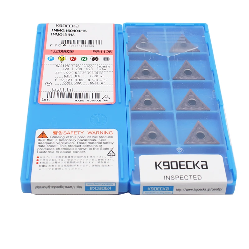 10 pces tnmg160404 tnmg160408 ha pr1125 alta qualidade carboneto inserir cnc torno de torneamento externo ferramenta inserção para aço inoxidável