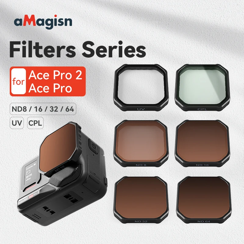 

CPL UV ND Filter Set for Insta360 Ace Pro 2 ND8 ND16 ND32 ND64 Waterproof Lens Filters for Insta 360 AcePro2 Accessories