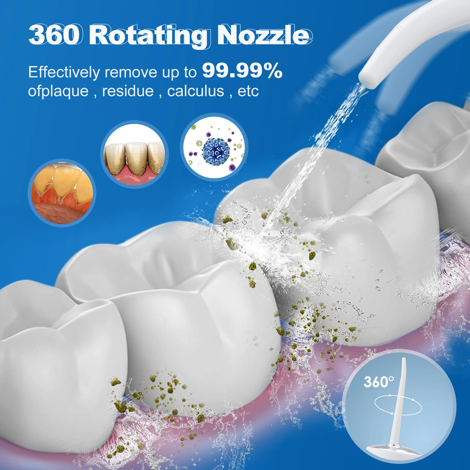 Irrigatore orale dentale portatile da 200ML Water Flosser Jet ricarica USB ablatore dentale stuzzicadenti strumenti per la pulizia dello sbiancamento dei denti