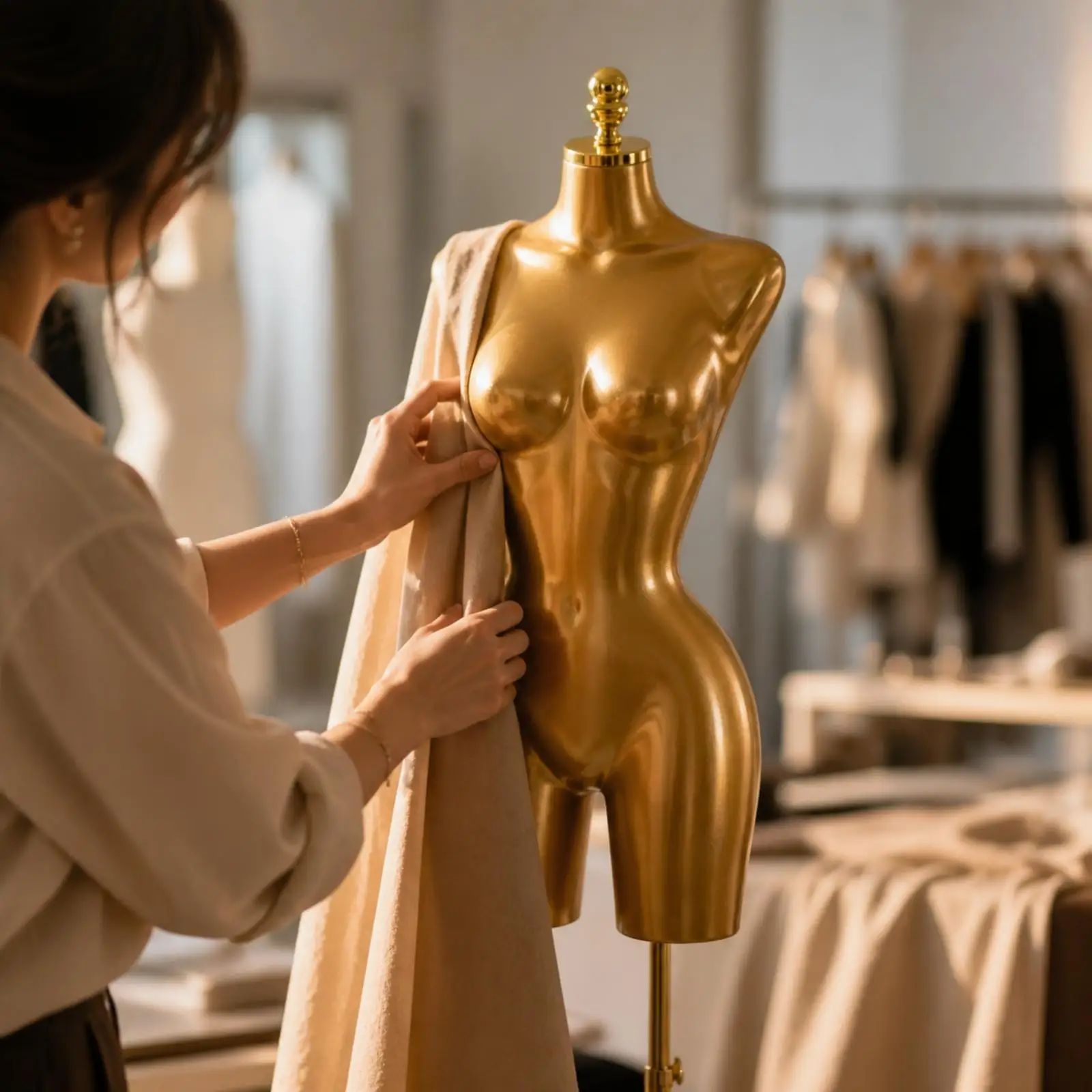 Female Dress Form with Stand Stable Metal Base Female Display Mannequin Mannequin Torso with Stand Adjustable Height
