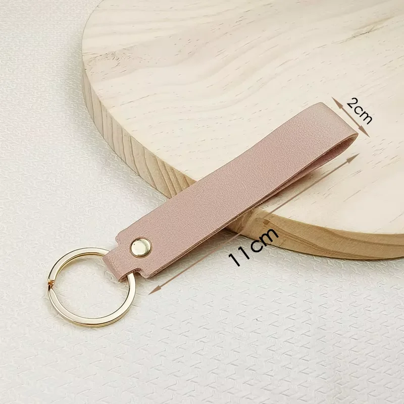 Chaveiro de couro pu com logotipo personalizado gratuito, presente de negócios, chaveiro de couro para homens e mulheres, alça de chave de carro, carteira de cintura, chaveiro para fazer diy
