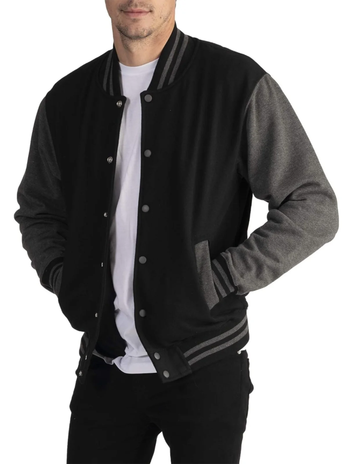 Men's Fleece Lined Hoodie Cardigan Jacket Button Zipper Baseball Style Autumn Winter Fashion Outerwear Standard Fit Long Sleeve