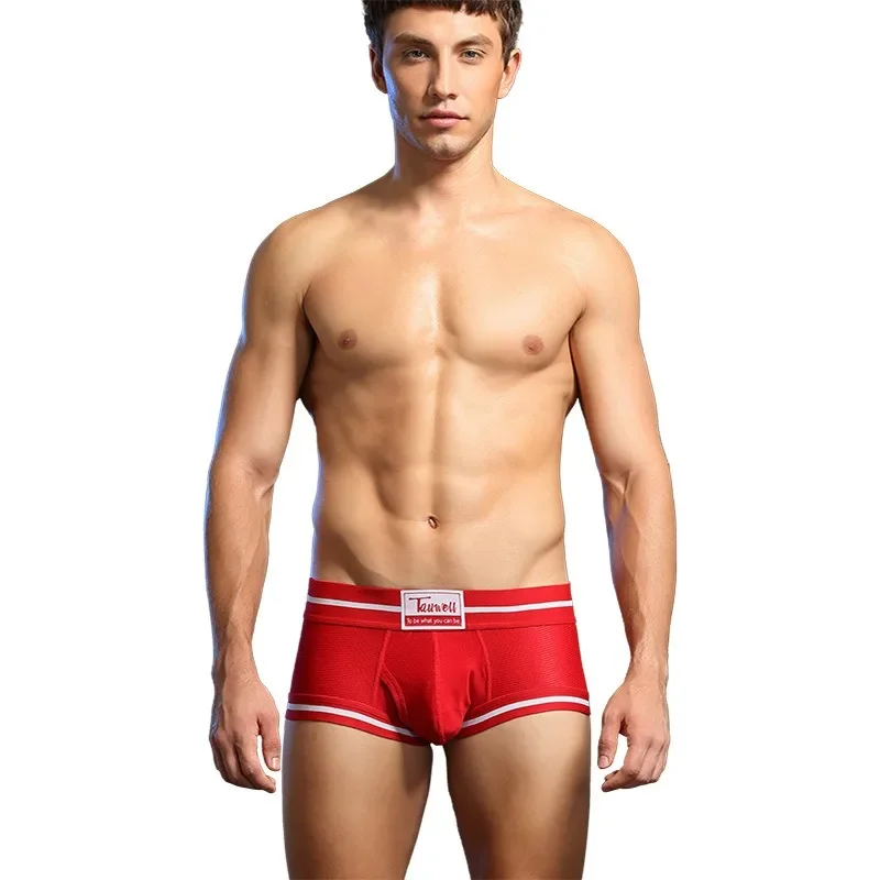 New men's boxer underwear wholesale, comfortable and breathable double-layer pocket pants mesh sports underwear XB1202
