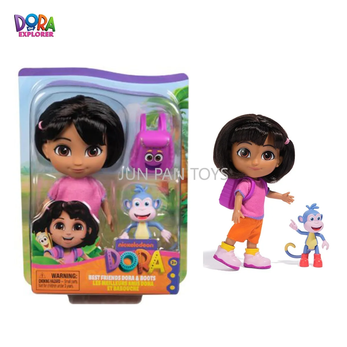Nickelodeon Dora The Explorer mejores amigos Dora y botas muñecos de mono mochila de pelo plegable juguete figura de acción regalo de Navidad