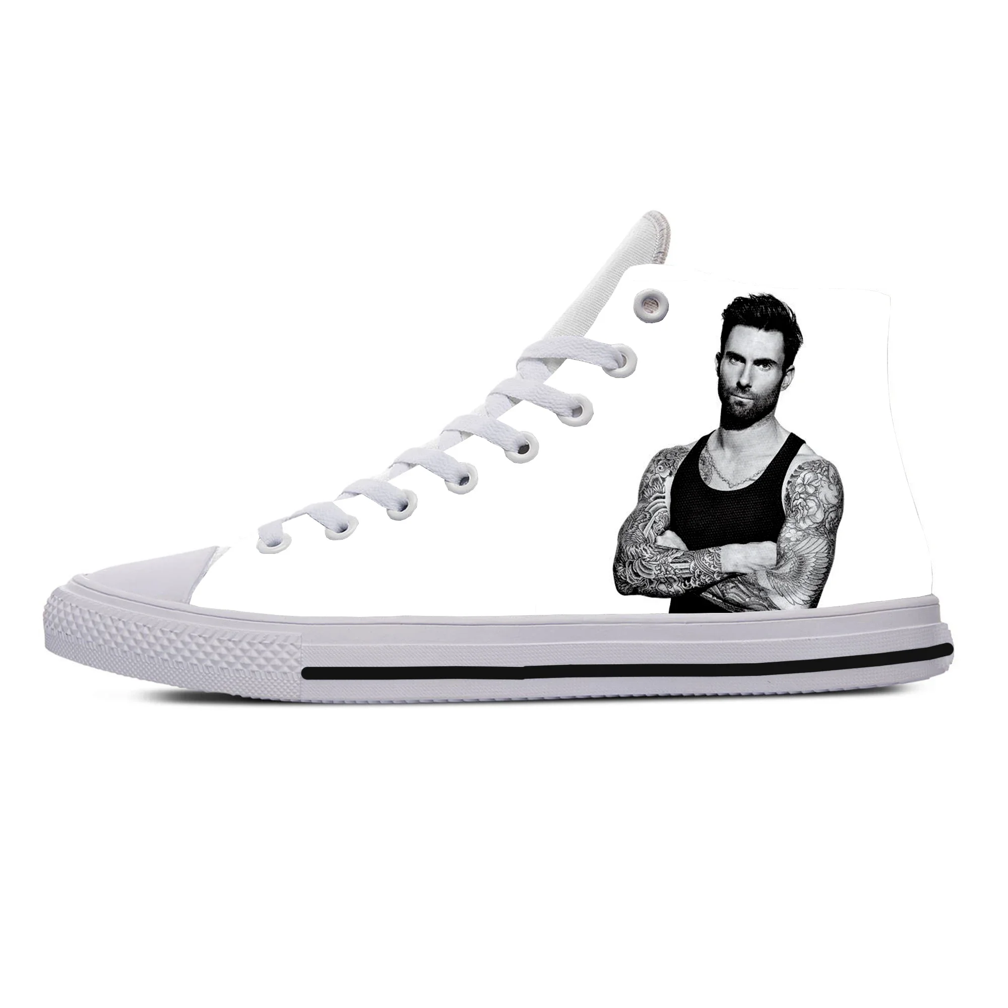 Hot Cool Fashion Adam Levine High Classic Sneakers Men Women High Quality Handiness Casual Shoes Breathable High Top Board Shoes