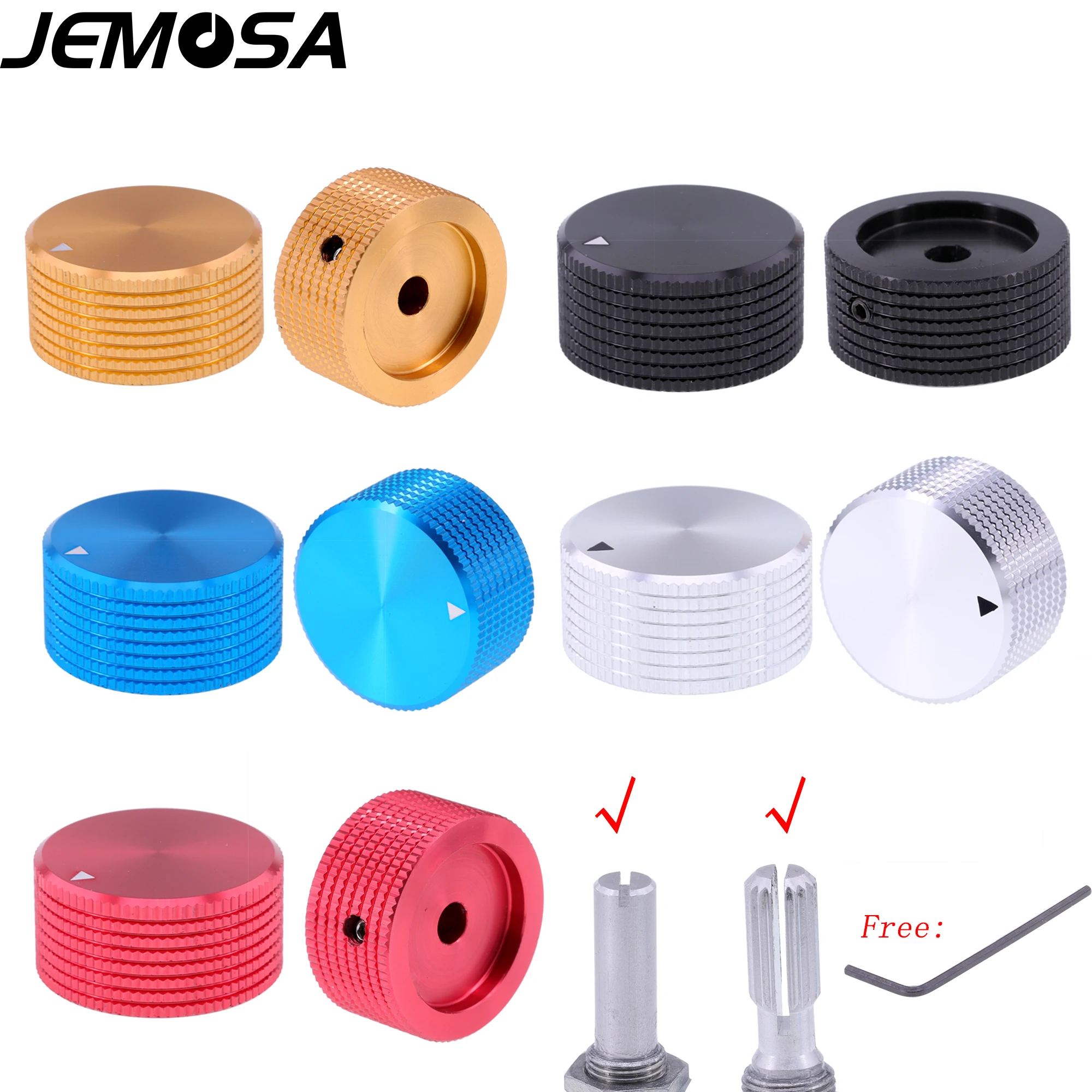 20*15.5mm 25*15.5mm 34*17mm Potentiometer Volume Knob Control Button  Aluminum Rotary Encoder Amplifier Switch Knob 6mm 1PC