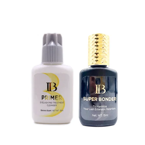 2 botellas de pegamento para extensiones de pestañas IBeauty Original de Corea, 15ml IB Primer Super Bonder, pegamento adhesivo para pestañas postizas, tienda de herramientas de maquillaje