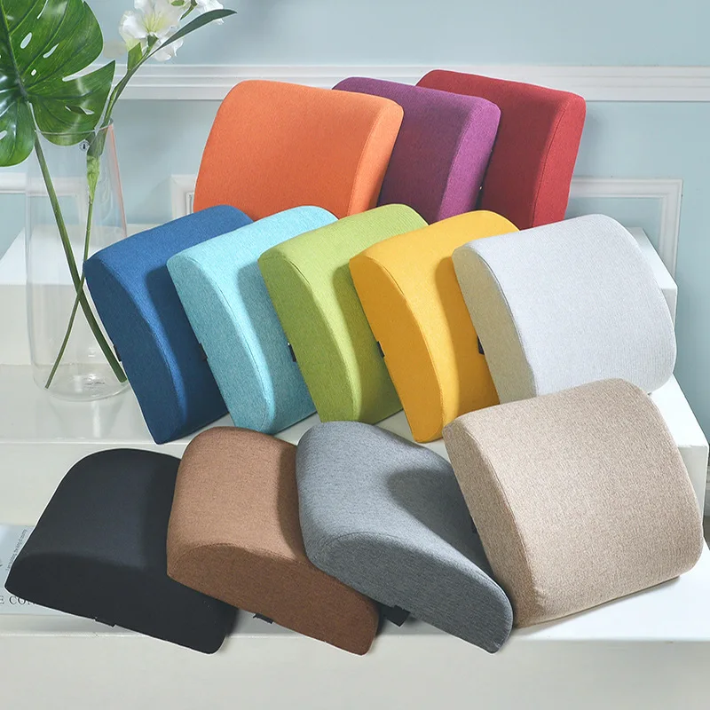 

33x32x10cm Office Lumbar Support Cushion Memory Foam Waist Pillow Auto Seat Back Cushion for Car Chair Home Office