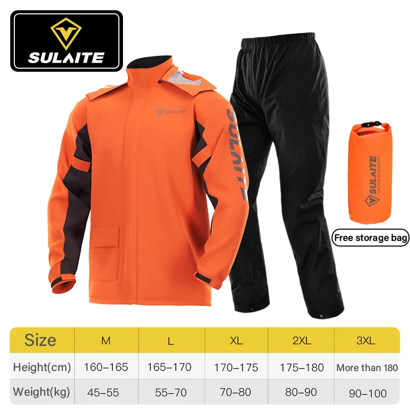 Sulaite Motorfiets Regenjas Mannen Split Capa De Chuva Motoqueiro Waterdichte Motor Regen Jas Chubasquero Moto Kleding