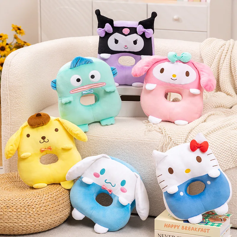 

Милая мультяшная подушка Kawaii Sanrioed Kuromi My Melody Cinnamoroll Hello Kitty, офисная подушка для сна для мужчин и женщин, подушка для сна