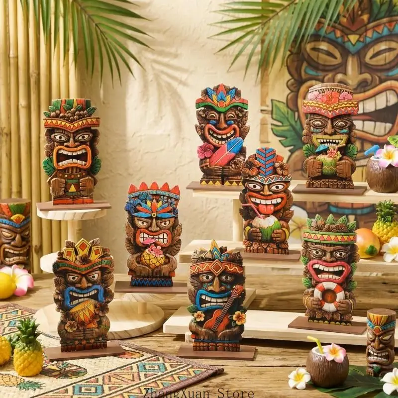 Tischfiguren-Set aus Holz, 8 bunte Partyfiguren für Präsentationen, 3 x – Detail 8