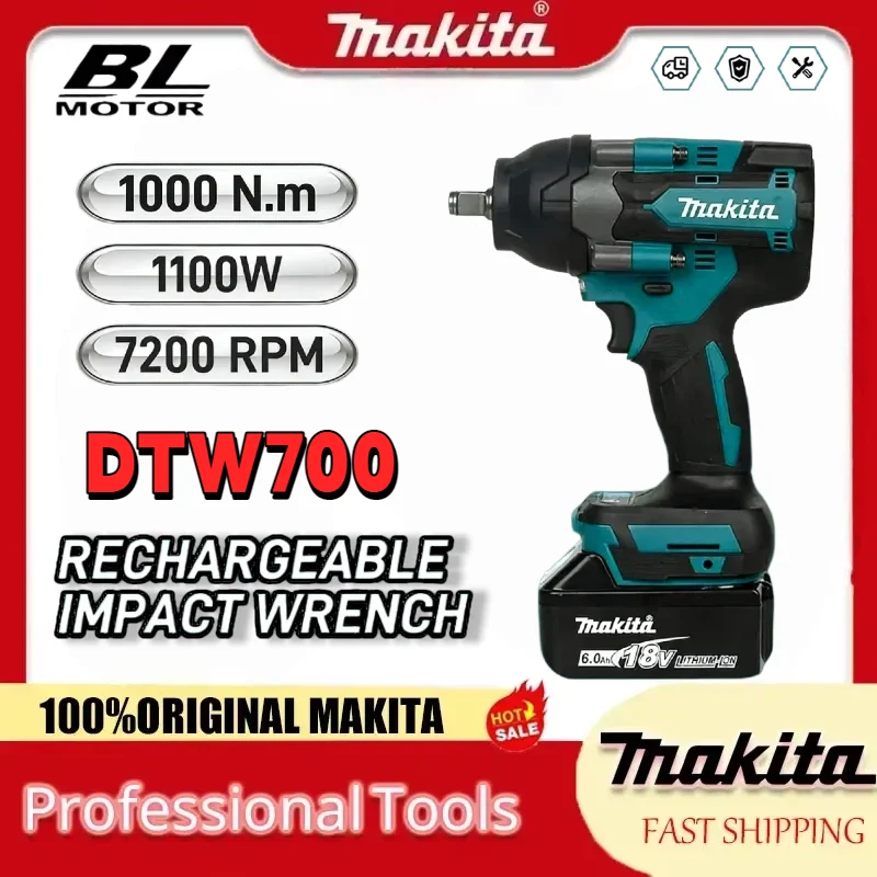 llave-electrica-inalambrica-makita-dtw700-de-18v-taladro-atornillador-inalambrico-entrega-gratuita-herramientas-electricas-de-gran-torque-llave-dinamometrica
