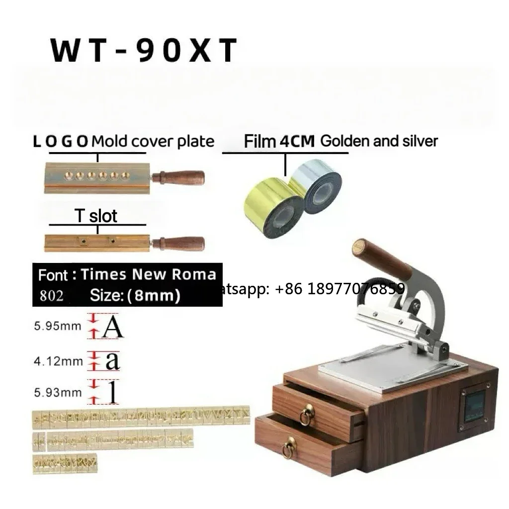 Small Manual Hot Stamping Machine Copper Mold Digital Time Control WOEDI Brand 1 Year Leather Trademark PU Leather Hot Pres