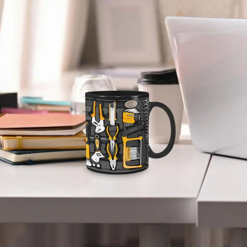 Funny Coffee Mug For Mechanics Mechanic Toolbox Set Mug Toolbox Coffee Cup Black Ceramic Mug For Coffee Creative Ceramic Mug