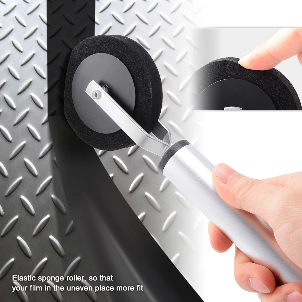 FOSHIO Auto-Vinylfolien-Presswalze mit Griff, Weiche Gummi/Schwamm-Rolle für Carbon-Lackfolien, Aufkleber, Tapeten und Bastelarbeiten – Detail 21