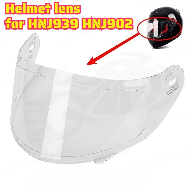 For HNJ Motorcycle Cat Ear Helmet Lens HNJ 939 902 Mask Full Helmet Lens Black Color Silver Transparent 4 Color Cascos Para Moto