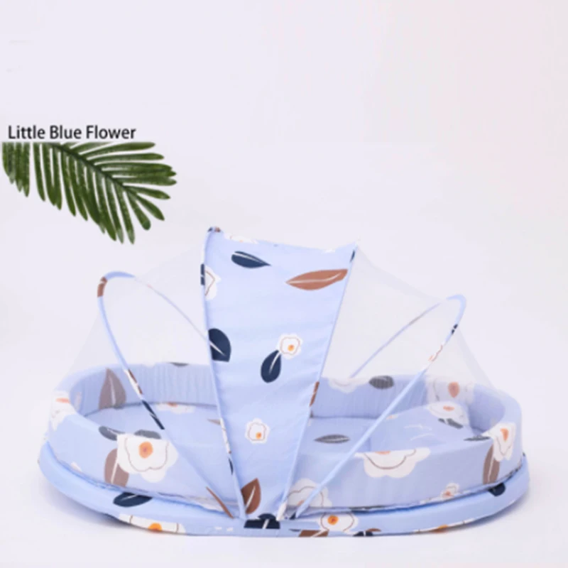 2025 Cross-border Convenient Baby Uterus Bed Foldable Sponge Floor Cotton Thickening Insect-proof Mosquito Baby Bed
