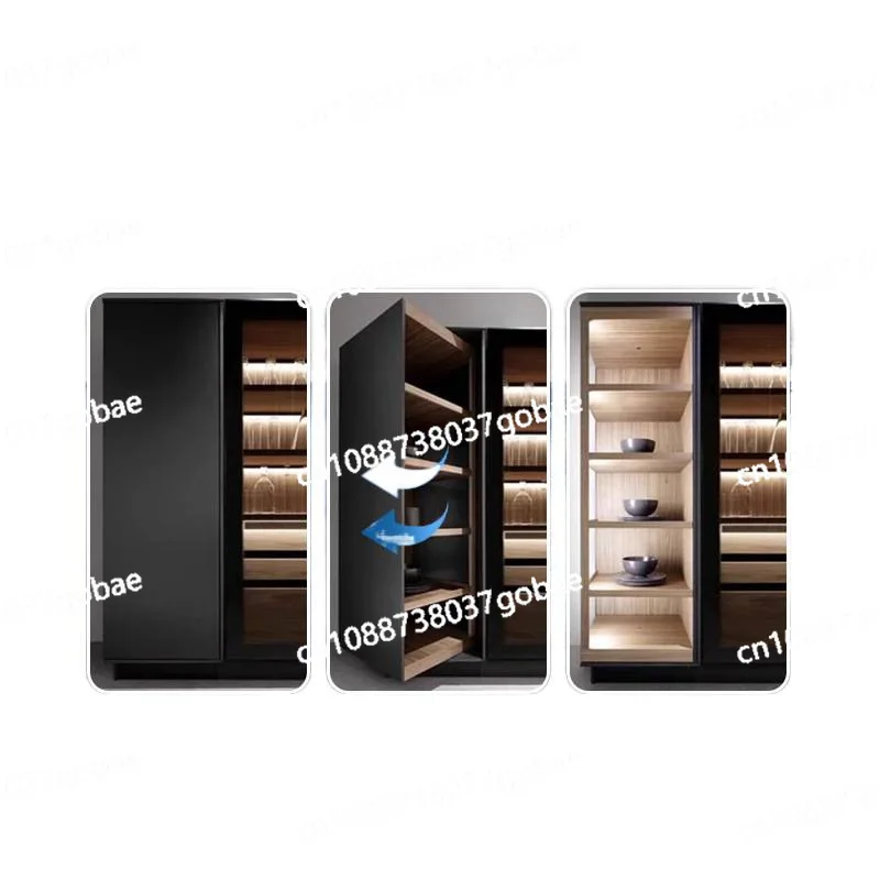 

180 Degree Swing Cabinet Side Corner Cabinet Hidden Locker Upper and Lower Concentric Shaft