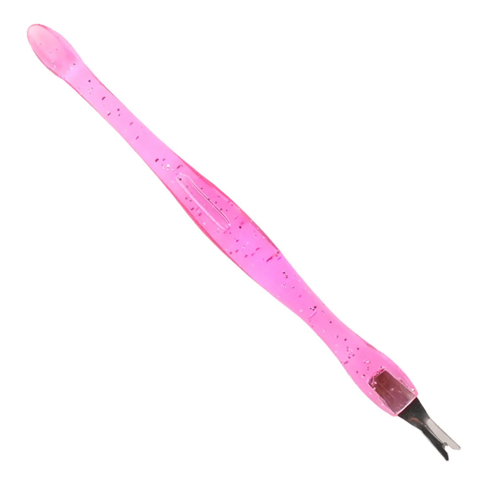 Fourchette d'élimination des callosités de peau morte, coupe-cuticules, poussoir rose, poignée antidérapante à double extrémité, outil de manucure pour Salon de maison