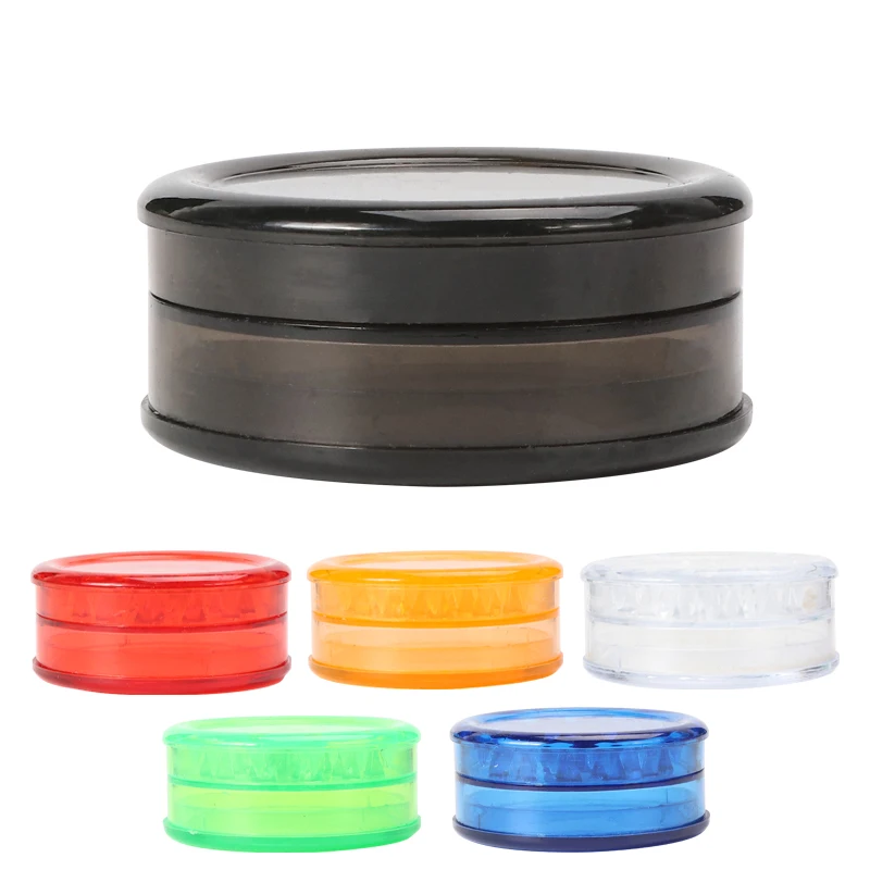 

60MM 3 Layer Smoking Accessories Plastic Herb Grinder Tobacco Spice Crusher Grinder Manual Cigarette Breaker