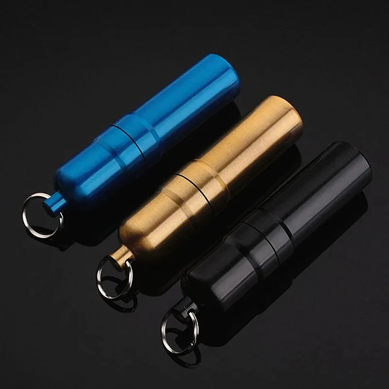 Portable Cigarette Case Holder with Keychain Waterproof Aluminum Cigarette Container for Regular and King Size Cigarette Box