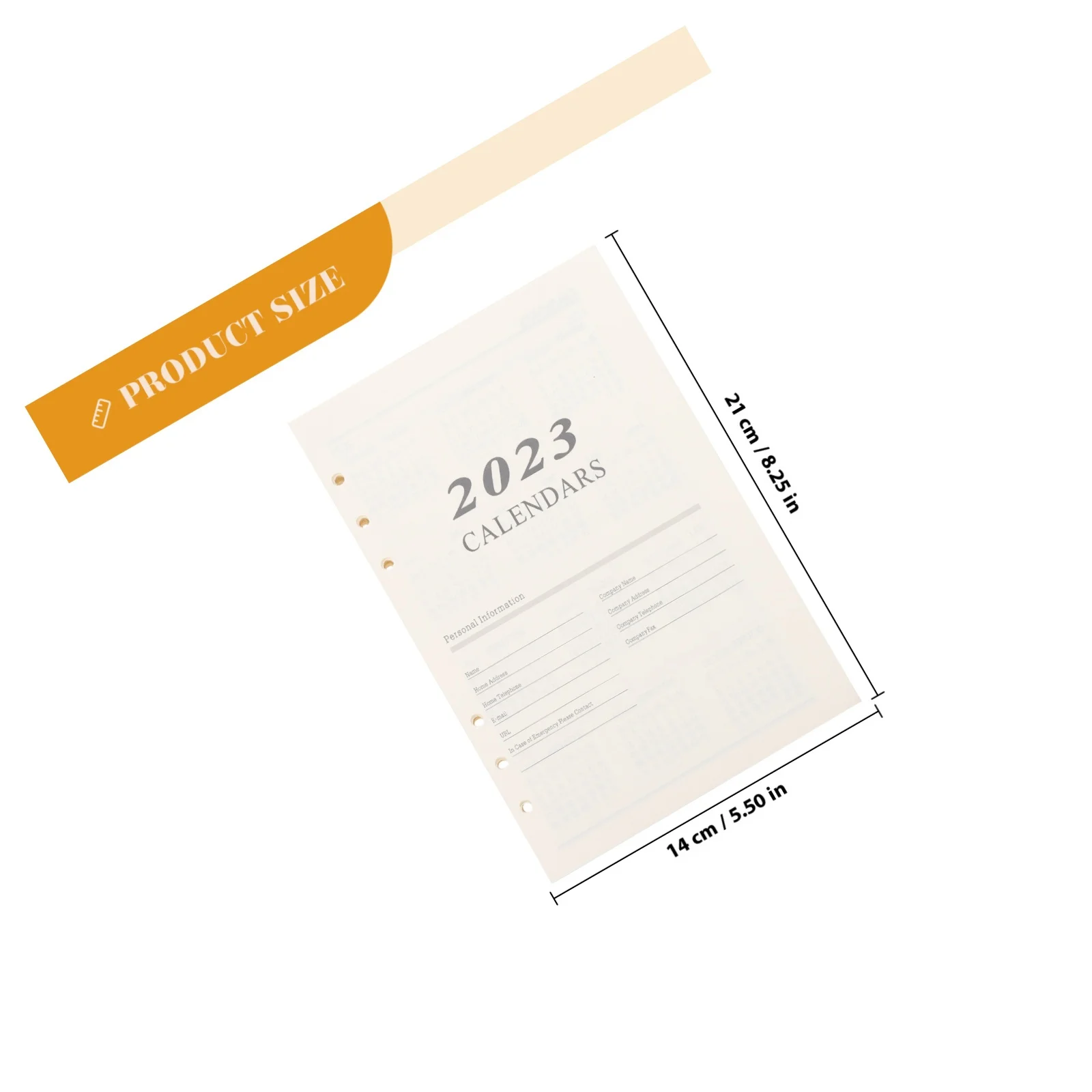 1 set di ricariche per libri di pianificazione, pagine di raccoglitori a fogli mobili portatili compatti in carta a righe premium per la contabilità del diario dell'ufficio di studio