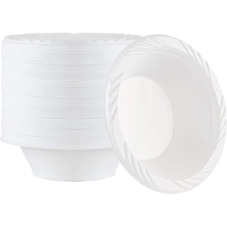 

Одноразовые белые пластиковые миски для супа на 800 штук, 12 унций