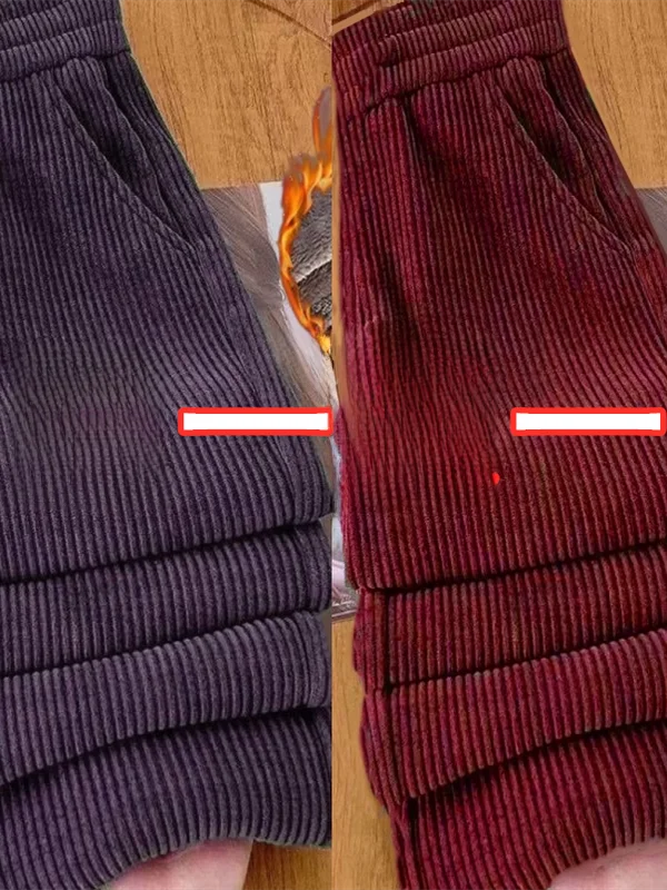 

Thiened Fce вельветовые брюки с высокой талией и широкими штанинами, женские осенне-зимние новые свободные драпированные прямые брюки с эффектом похудения