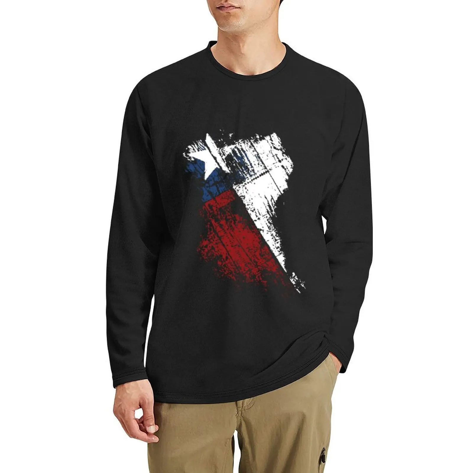 Texas Flag Shirt Long T-Shirt aesthetic clothes customized t shirts quick drying t-shirt t shirt man mens graphic t-shirts funny