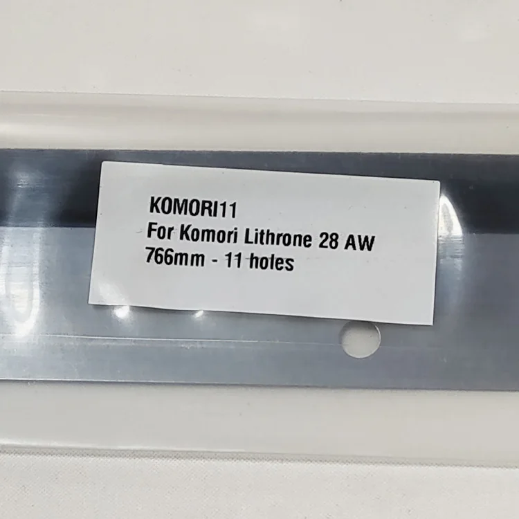 Imagem -02 - Importação de Lâmina de Lavagem para Máquina de Impressão Offconjunto Komori 11 Furos Tamanho 766x47 mm Peças por Lote