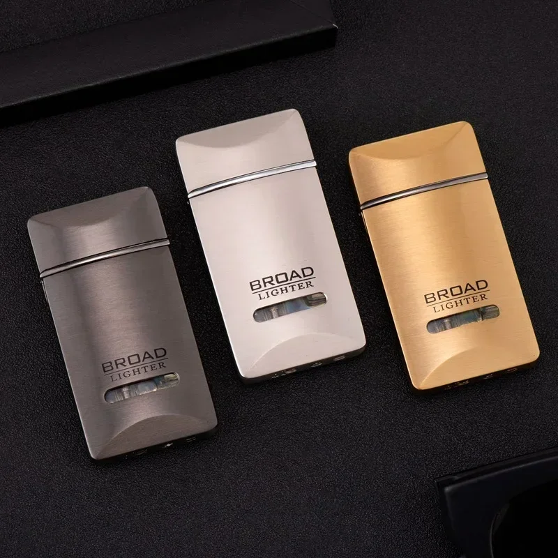 Hot Red Flame Metal Windproof Lighter Butane Cigarette Lighters Gas Torch Lighter Portable Smoking Accessories Gifts for Men
