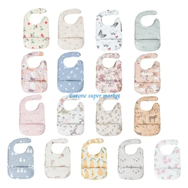 

090B Eating Baby Bibs Rainfproof Newbons Bibs Baby Feeding Smock Infant Bibs Present