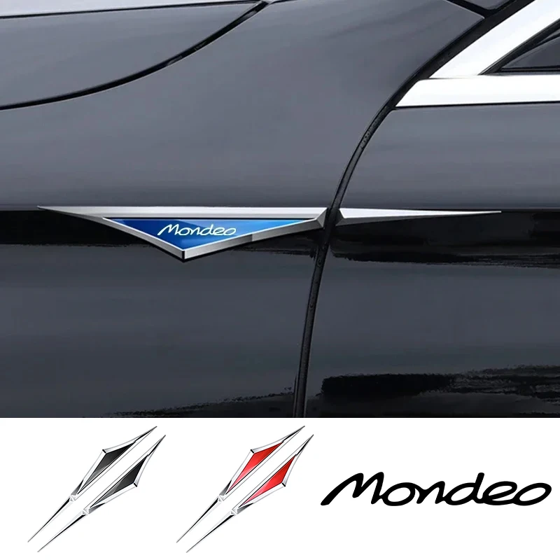 

2pcs Car side door body front door metal modified decorative stickers car accsesories for ford mondeo mk3 mk4 mk5