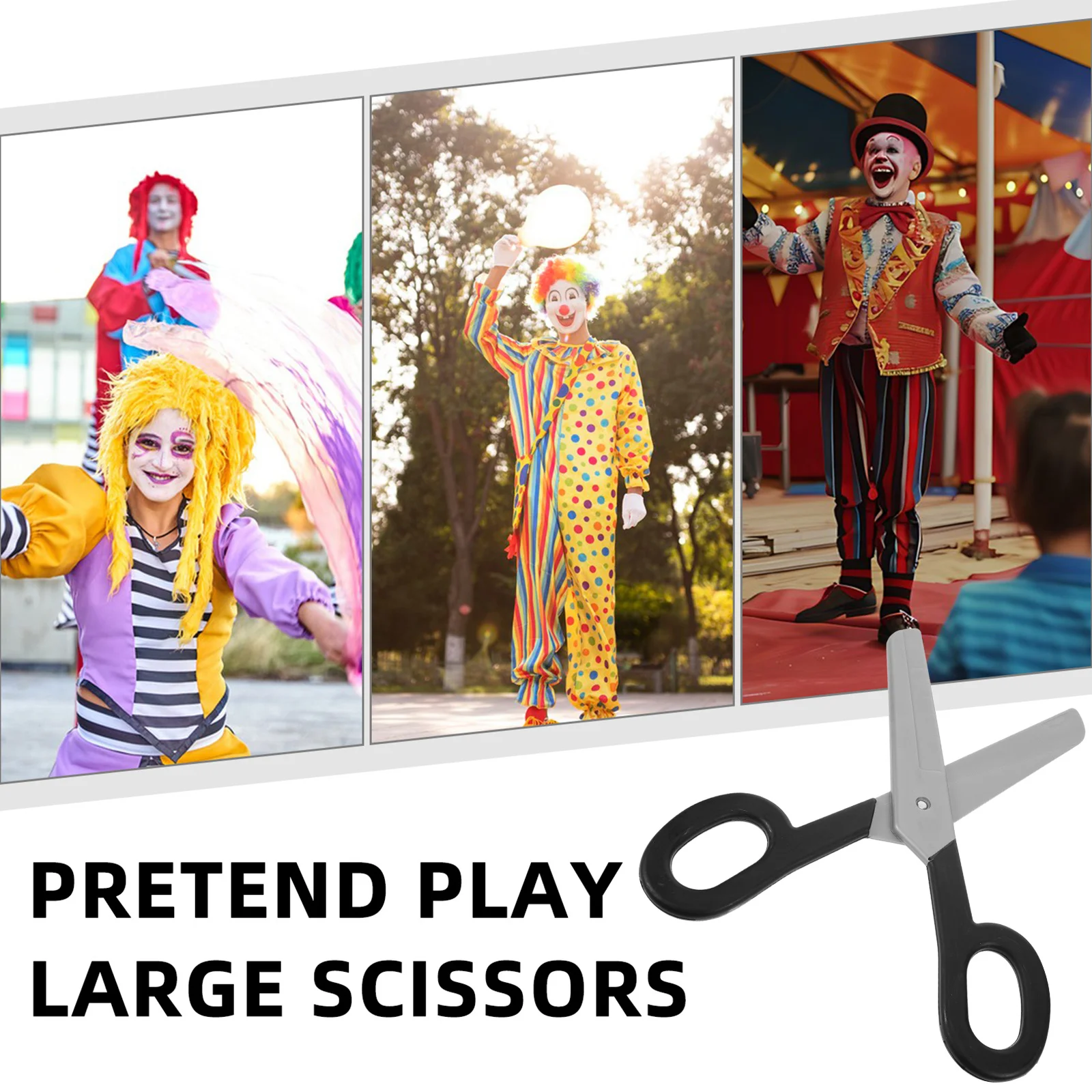 Ciseaux de Clown en plastique surdimensionnés, faux ciseaux géants, décor pour habiller, Cosplay, accessoire de spectacle sur scène, accessoires de Clown