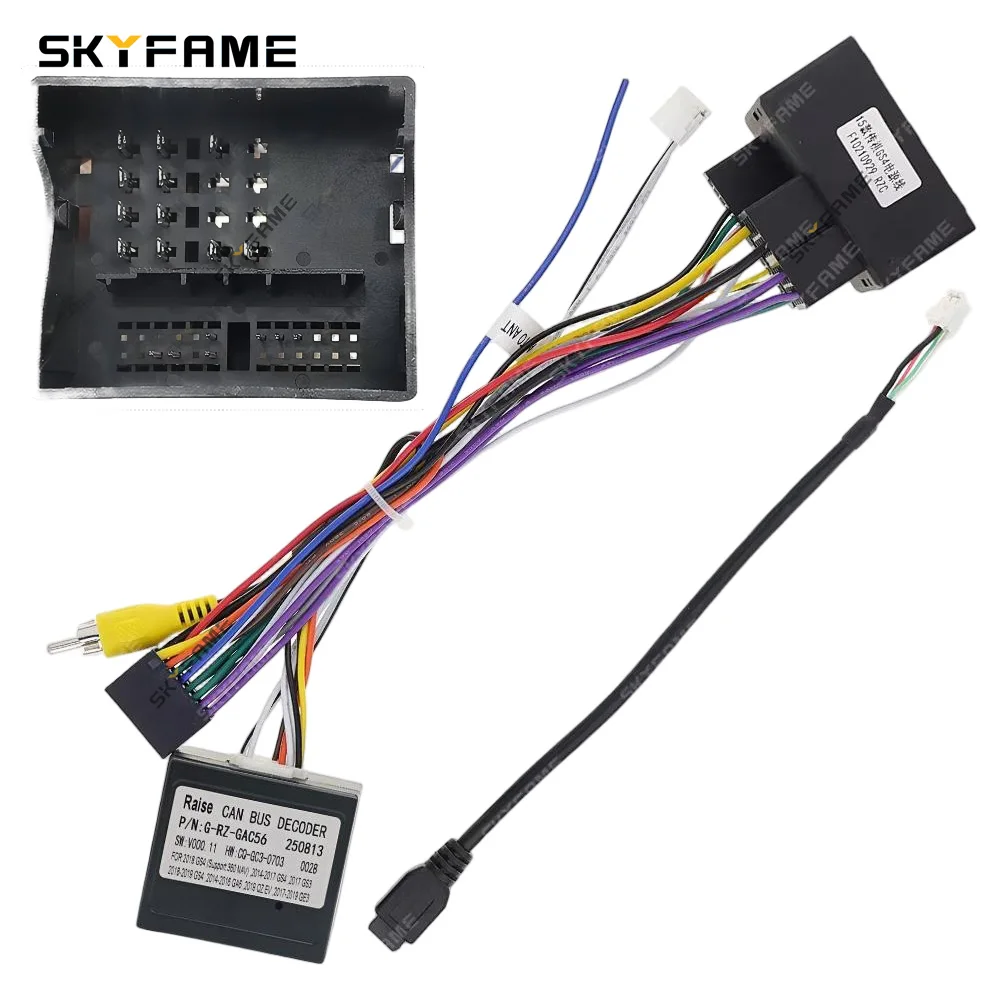 SKYFAME 16Pin Car Wiring Harness Adapter Canbus Box Decoder For GAC Trumpchi GS4 GA4 GAC-RZ-06 G-RZ-GAC56