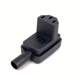 90 Degree Angled IEC 320 C13 Female Plug AC 10A 250V Power Cord Cable Connector