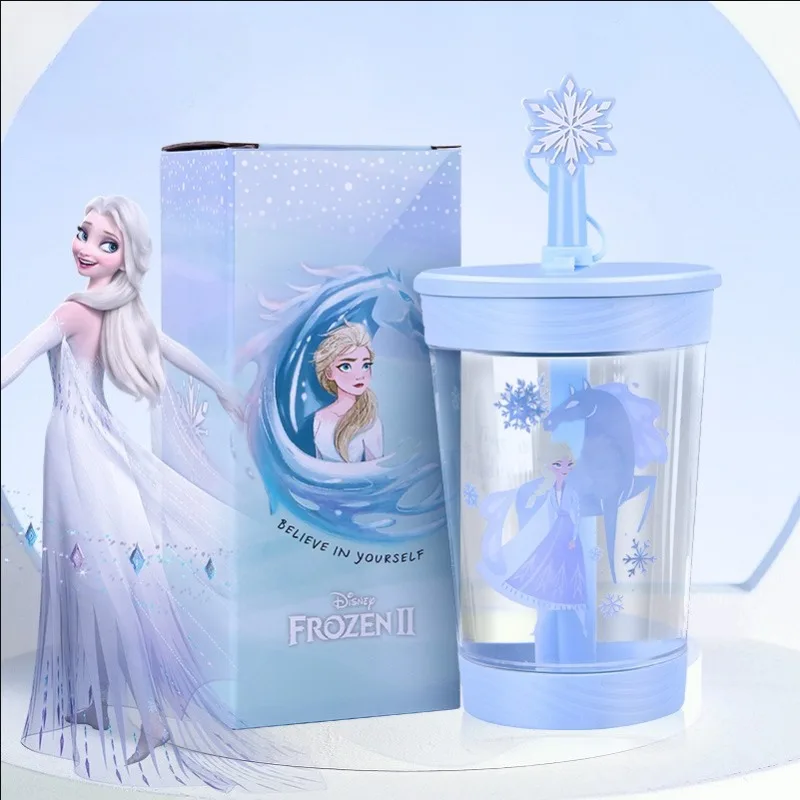 Hasbro Elsa personalisierte Cartoon Kawaii Kinder große Kapazität Wasserbecher Geschenk süße kreative Anime Film Charakter Stroh Tasse