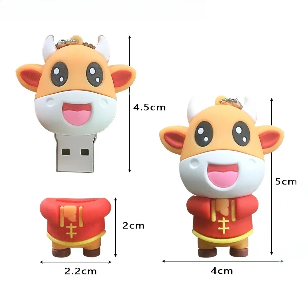 بندريف 128 جيجابايت محرك فلاش USB الكرتون الحيوانات البطريق القلم محرك 64 جيجابايت فلاش يو اس بي ذاكرة عصا 32 جيجابايت ديناصور أو القط 16 جيجابايت محرك القلم