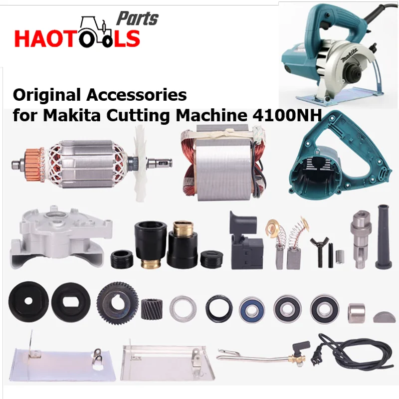 Parts for Makita 4100NH Cutting Machine Original Accessories / Rotor Stator Casing Gear Aluminum Head