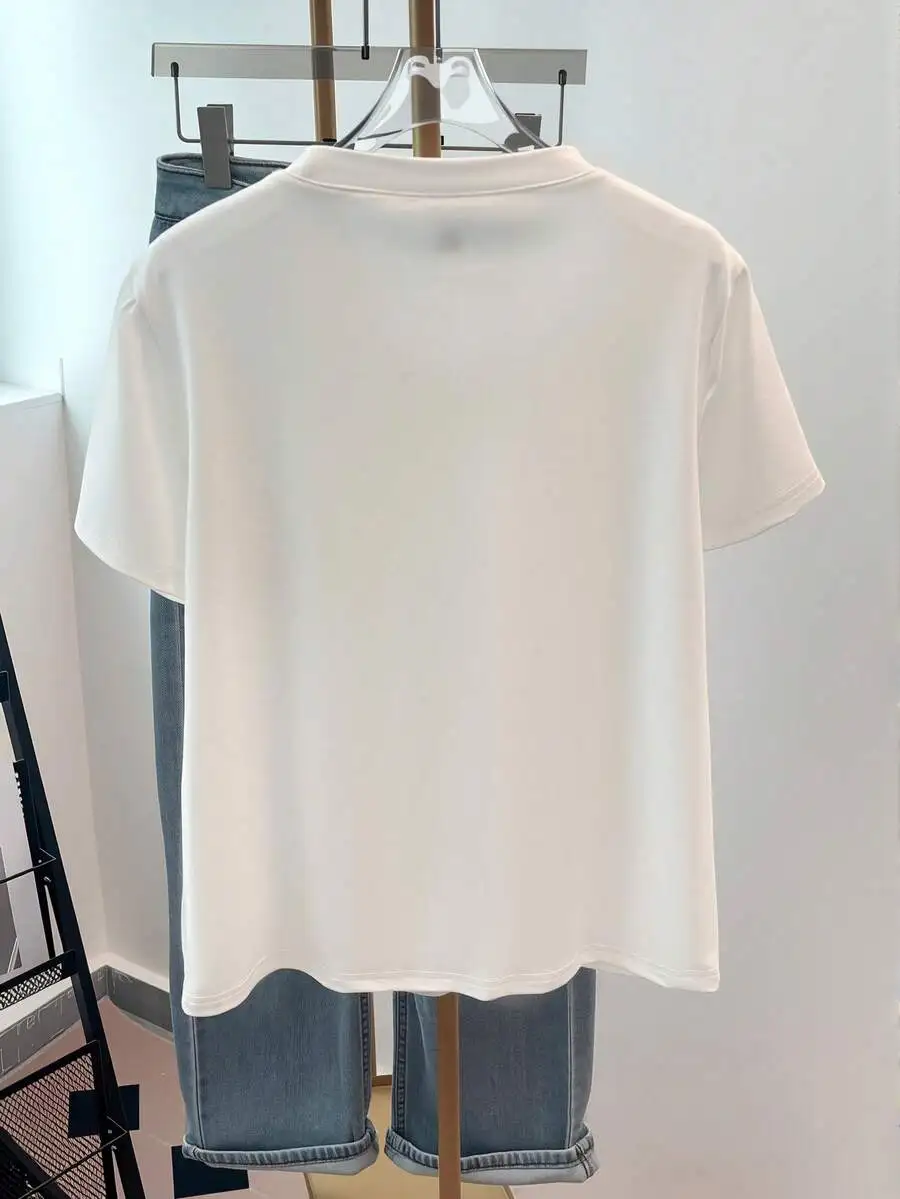 Women's Crew Neck Short Sleeve T Shirt Funny Slogan Graphic Print White Blue Aesthetic Tee Summer Casual Holiday Daily Tops